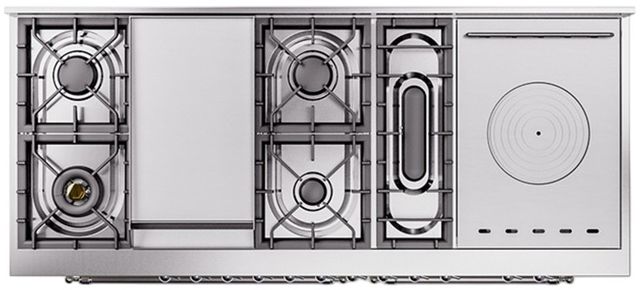 Ilve® Nostalgie II Series 60" Antique White Pro Style Dual Fuel Range-2