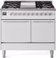 Ilve® Professional Plus II 40" White Pro Style Dual Fuel Range-0