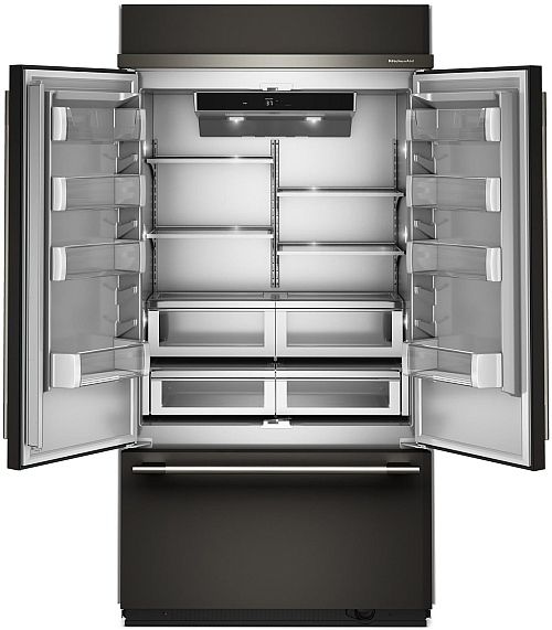 KitchenAid® 42" 24.2 Cu. Ft. Black Ore Built In French Door Refrigerator with Platinum Interior-1