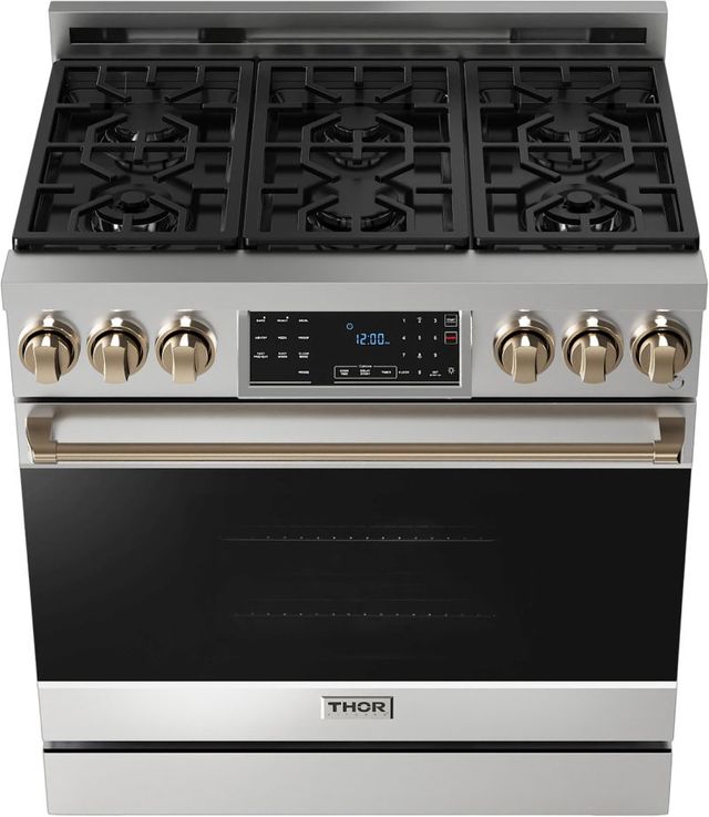 Thor Kitchen® Gordon Ramsay Series 36" Stainless Steel Pro Style Gas Range-1