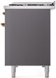 Ilve® Nostalgie II Series 48" Graphite Matte Pro Style Dual Fuel Range-4