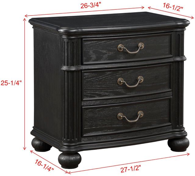Crown Mark Kingsbury Black Nightstand-2
