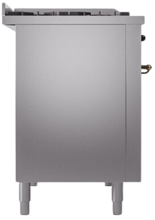 Ilve® Nostalgie II Series 48" Stainless Steel Pro Style Dual Fuel Range-2