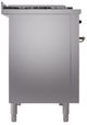 Ilve® Nostalgie II Series 48" Stainless Steel Pro Style Dual Fuel Range-2