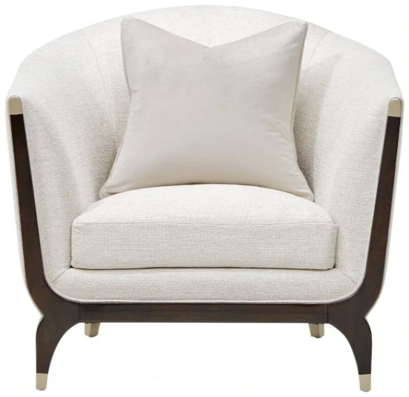Michael Amini® Paris Chic Espresso/Ivory Matching Chair-1