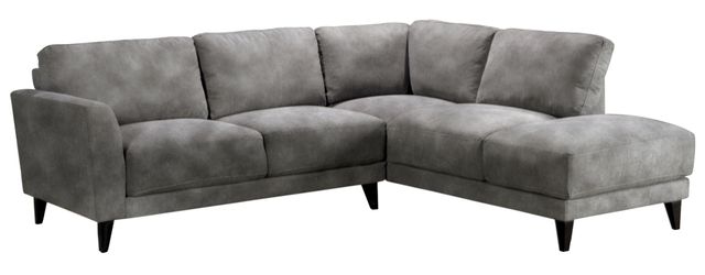 Mazin Furniture Dorian 2-Piece Grey Right-Arm Facing Loveseat Sectional and Chaise-0