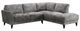 Mazin Furniture Dorian 2-Piece Grey Right-Arm Facing Loveseat Sectional and Chaise-0