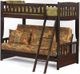 Night & Day Furniture™ Cinnamon Dark Chocolate Twin/Full Futon Bunk Bed-0