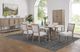 Bernards Citrus Heights Cement/Sand Triad Double Pedestal Dining Table-2