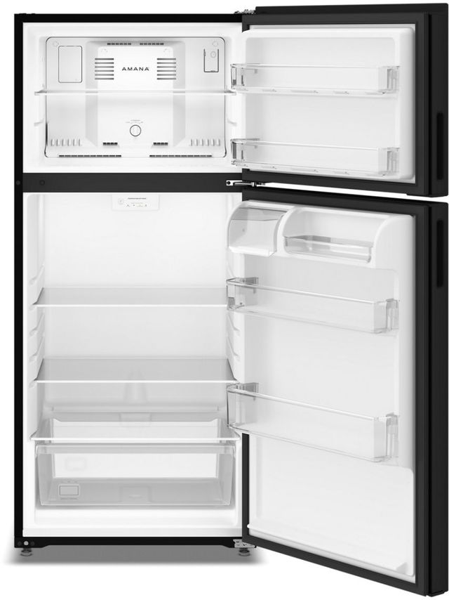 Amana® 28" 14.32 Cu. Ft. Black Counter Depth Top Freezer Refrigerator with a Large Crisper Drawer-1