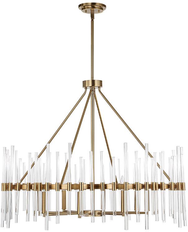 Uttermost® Crystal Warn Brass Chandelier-0