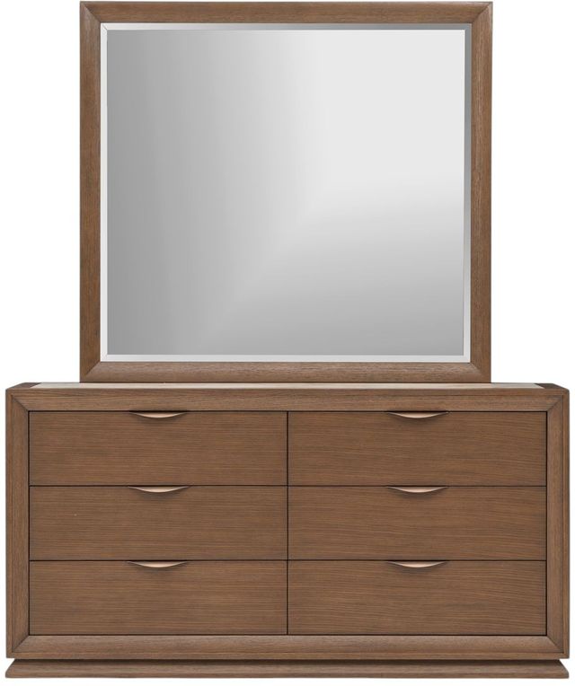 Michael Amini® Portrait Sienna Brown Small Dresser and Mirror Set-1