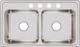 Elkay Lustertone® Classic Lustrous Satin 33" x 19-1/2" x 7-5/8" 4-Hole Equal Double Bowl Drop-In Sink-1