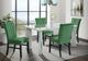 Elements International Bellini 5-Piece Emerald/White Rectangular Dining Set-2
