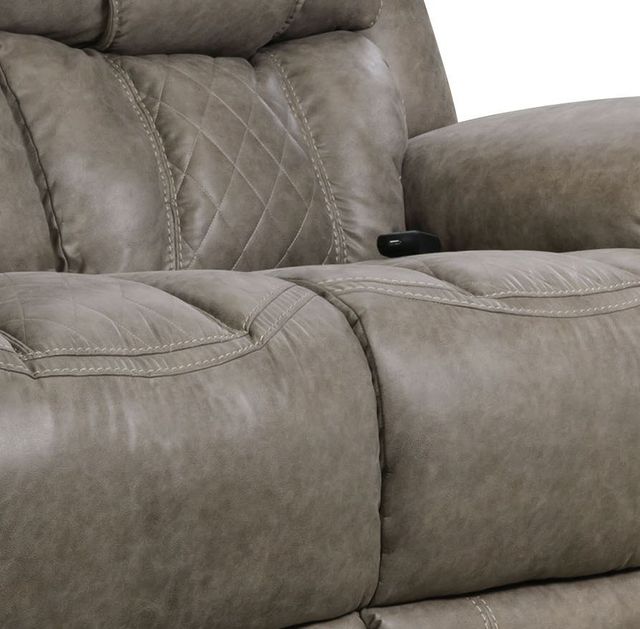 HomeStretch Gray Double Reclining Power Sofa-2