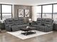 Homelegance® Oberon Dark Gray Double Manual Reclining Sofa-1
