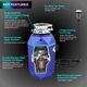 FORNO ACQUA® BrightDIAMOND 0.75 HP Continuous Feed Amethyst Garbage Disposal with Surround LED and Integrated Air Switch-4