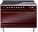 Ilve® Nostalgie II Series 48" Burgundy Pro Style Induction Range-0