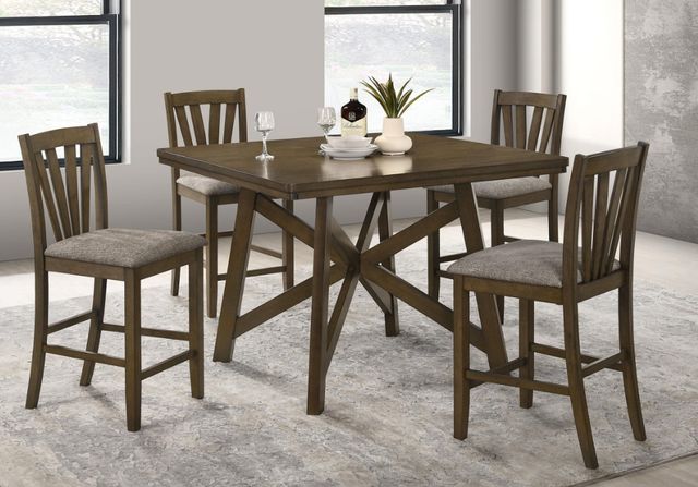 Coaster® Canfield 5-Piece Brown Counter Height Dining Set-3
