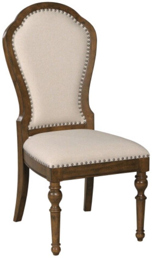 Kincaid® Commonwealth Kirkman Brown/Linen Upholstered Side Chair-0