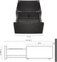 LG 27" W x 14" H Black Steel Pedestal Storage Drawer-3