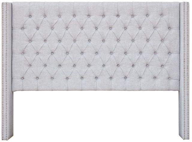Olliix by Madison Park Amelia Grey King Upholstery Headboard-0