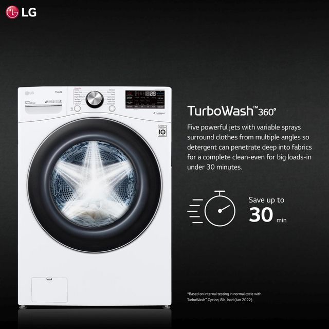 LG 5.0 Cu. Ft. White Front Load Washer-10