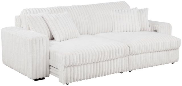 Coaster® Jacana Ivory Corduroy Upholstered Dual Power Chaise Sofa-0