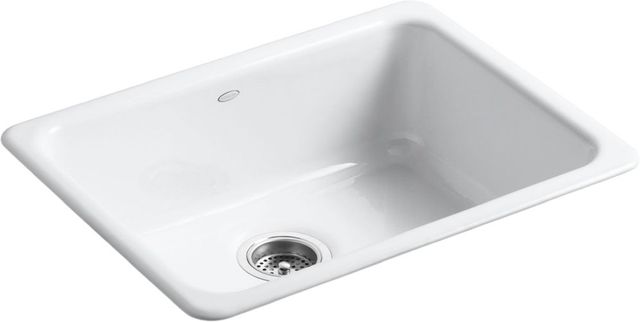 KOHLER® Iron/Tones® White 24" Top/Undermount Single-Bowl Bar Sink-0