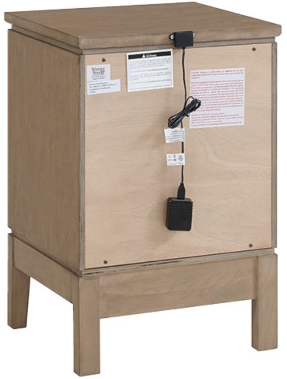 Whittier Wood® Furniture Bailey Almond Small Nightstand-3