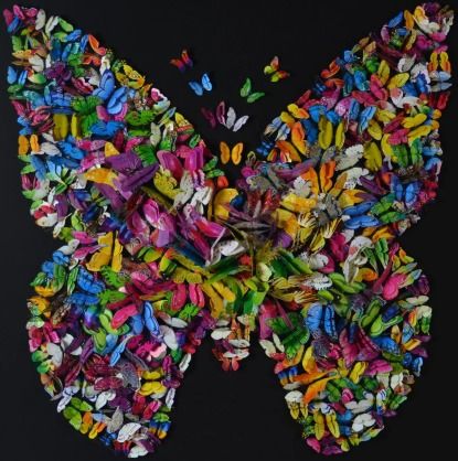 Harp & Finial® Papillion Butterfly Framed Wall Art-1