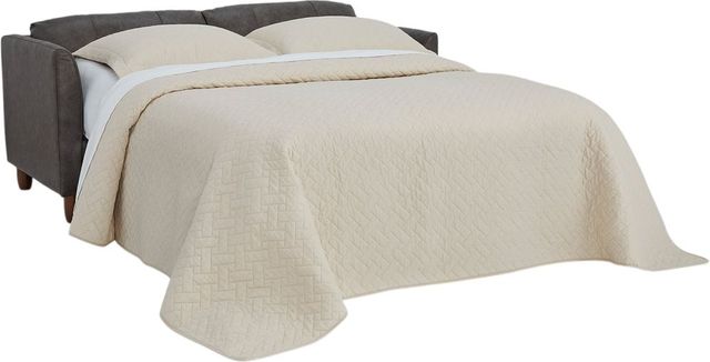 Best® Home Furnishings Customizable Bayment Leather Queen Sofa Sleeper with Honey Birch Legs-2