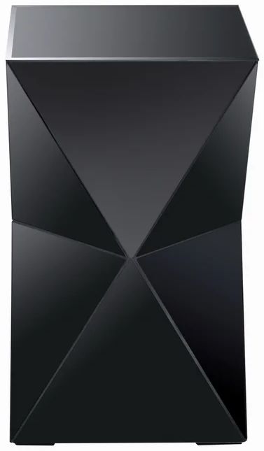 Stylecraft Black Glass Side Table-2