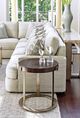 Lexington Home Laurel Canyon Wetherly Brown Top Accent Table with Silver Leaf Base-3