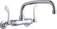 Elkay Chrome Foodservice 3-8" Adjustable Centers Wall Mount Faucet with Wristblade Handle-0