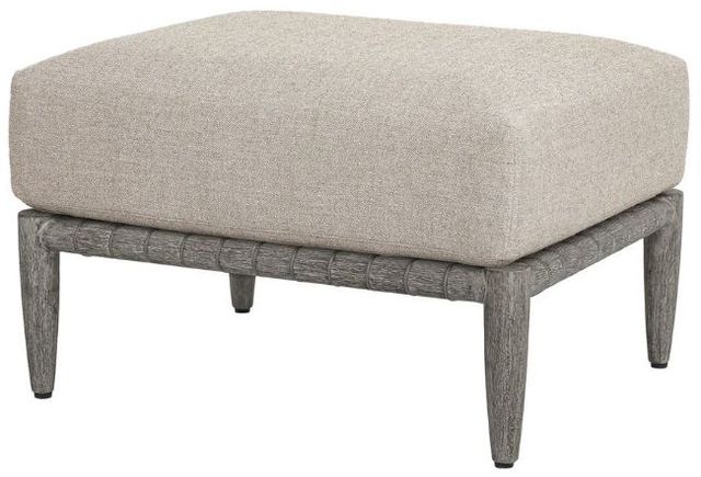 Uttermost® Borneo Dark Gray/Dove Wooden Outdoor Ottoman-0