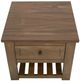 International Furniture Direct Parota III Barrel Brown End Table-4