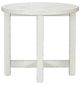 Liberty Furniture Backroads Parchment Brown Round End Table with Weathered White Base-3