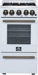 FORNO® Lamazze Alta Qualita 20" White Freestanding Gas Range-0