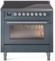 Ilve® Professional Plus II 36" Blue Grey Pro Style Induction Range-0