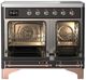 Ilve® Majestic III 40" Graphite Matte Pro Style Induction Range with Triple Glass Door and Copper Trim-1