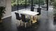 Furniture of America® Holstebro 5-Piece Black/White 60" Dining Table Set with Gold Base-1