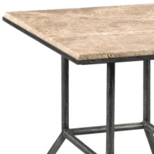 Kincaid® Sorrento-Acquisitions Beige Top End Table with Black Base-1