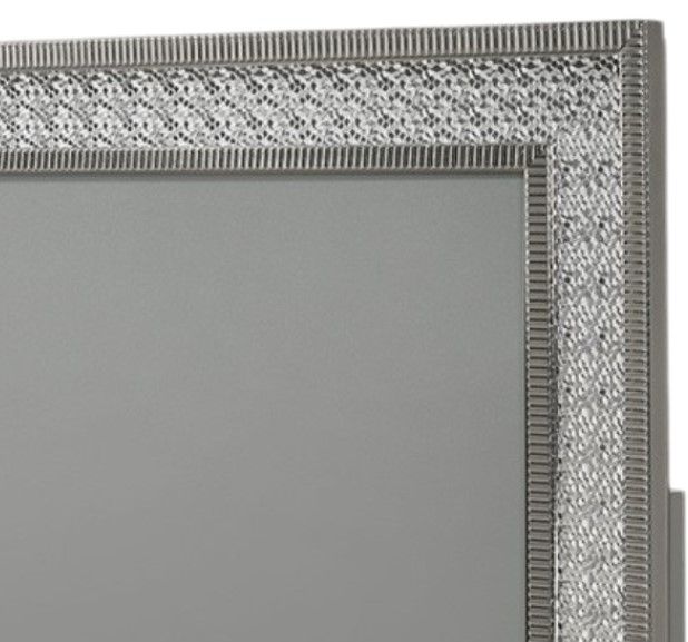Furniture of America® Cassiopeia Metallic Gray 79" Eastern King Panel Bed-2