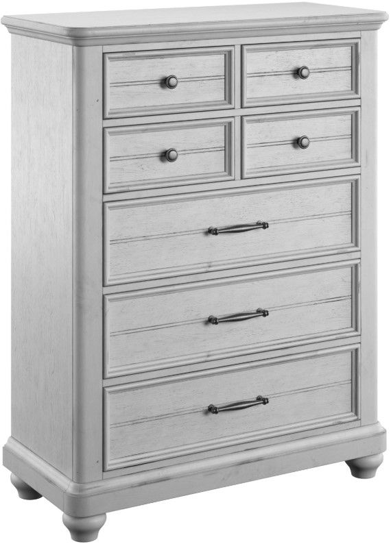 Emerald Home New Haven Oyster Shell 7-Drawer Chest-0