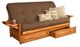 Kodiak Furniture Phoenix Linen Cocoa/Butternut Queen Futon with Mattress and Storage Drawers-0