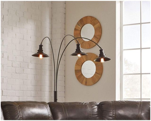 Signature Design by Ashley® Sheriel Black Metal Arc Floor Lamp-1