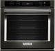 KitchenAid® 30" Black Stainless Steel with PrintShield™ Finish Electric Built In Single Oven-0