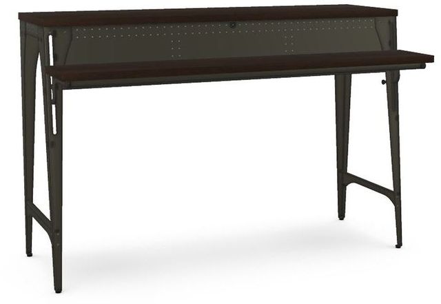 Amisco Customizable Elwood Birch Veneer Console Table with Metal Hanger Base-0