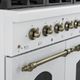 FORNO® Antico Alta Qualita 48" White Pro Style Dual Fuel Range-5